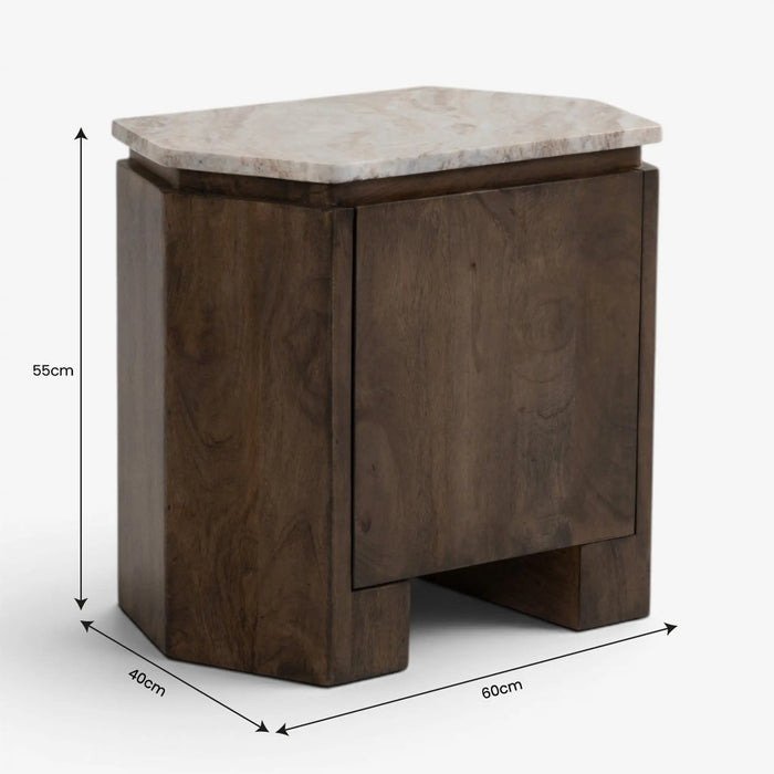 Eulalia Bedside Table Mocha