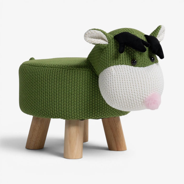 Fawn Kids Ottoman Green