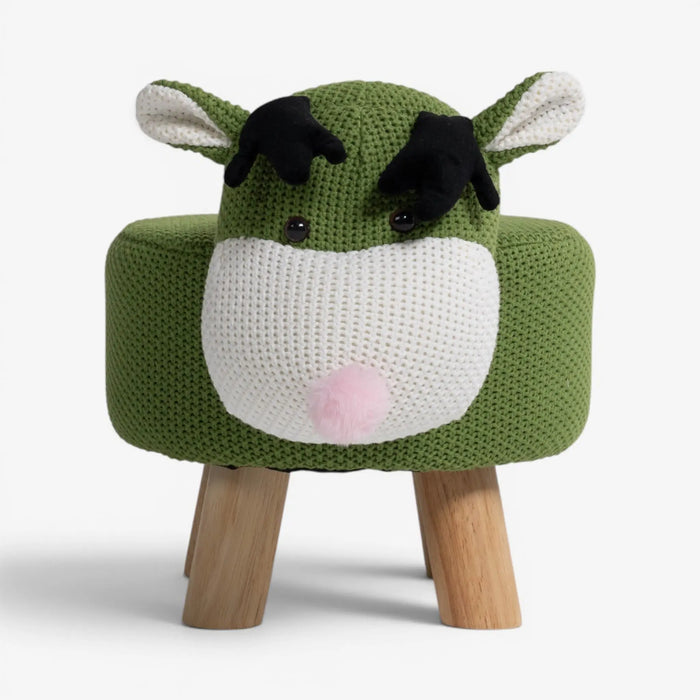 Fawn Kids Ottoman Green