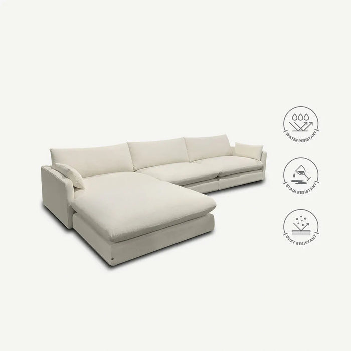 Halston Corner Sofa Cream - PF