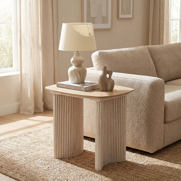 Jourie End Table Ecru