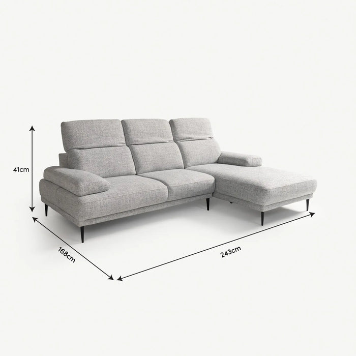 Katherine Left Corner Sofa Grey