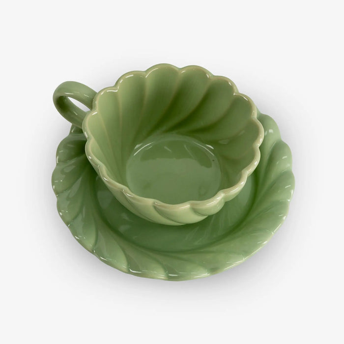 Kiva Cup & Saucer Green - 250ml
