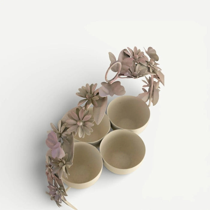 Leafy Dahlia Candy Bowl Set