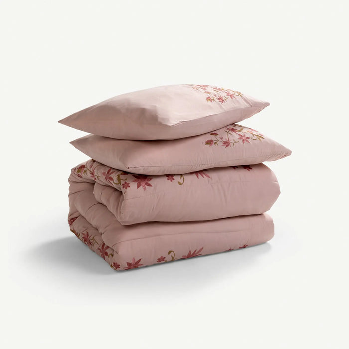 Leafy Emb. Comforter Set - 220x240cm
