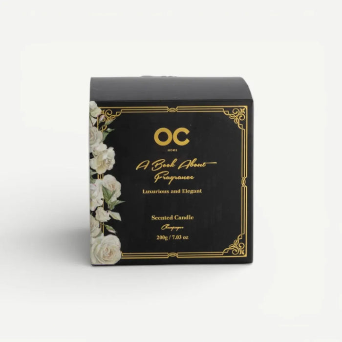 Leafy Jar Candle 200g-Champagne