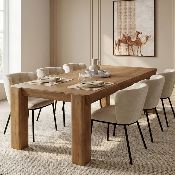 Loriet 8 Seater Dining Table Natural