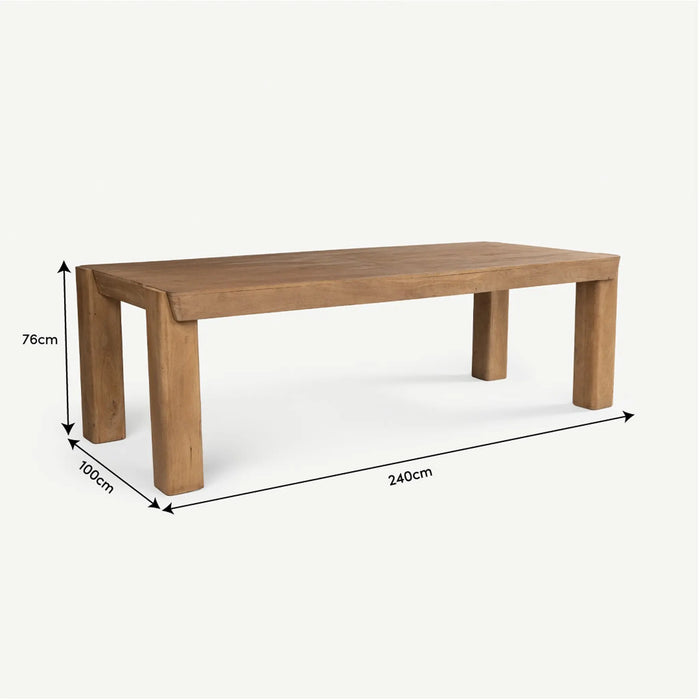 Loriet 8 Seater Dining Table Natural