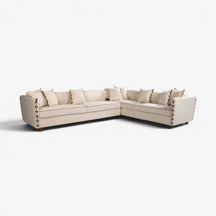 Lunete Left Corner Sofa Set Beige