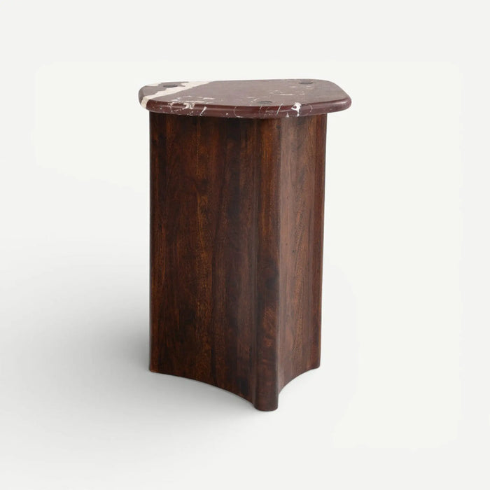 Mashrabiya End Table Set Walnut
