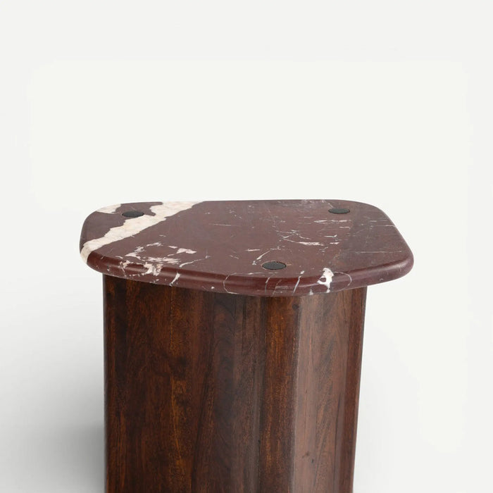Mashrabiya End Table Set Walnut