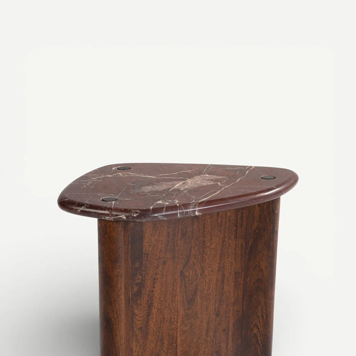 Mashrabiya End Table Set Walnut