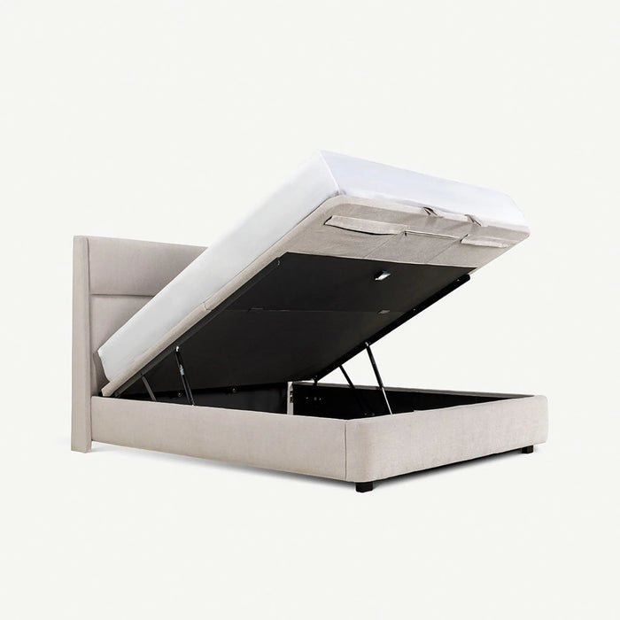 Melory Queen Hydraulic Bed Beige