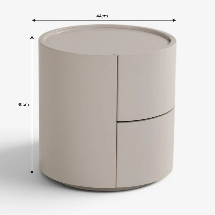 Minow Bedside Table White