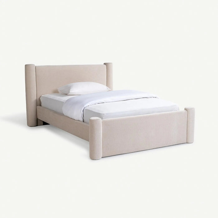 Moire Twin Bed 120x200cm Ecru OC Home