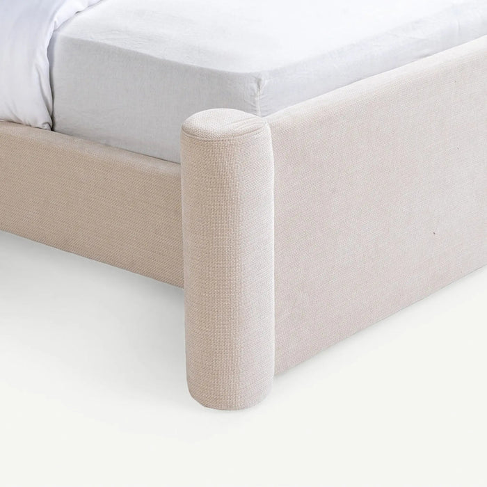 Moire Twin Bed 120x200cm Ecru OC Home