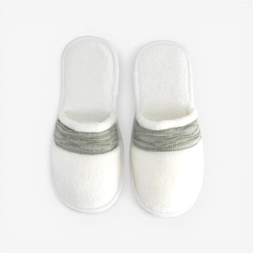 Najlan Cotton Bath Slipper - White OC Home