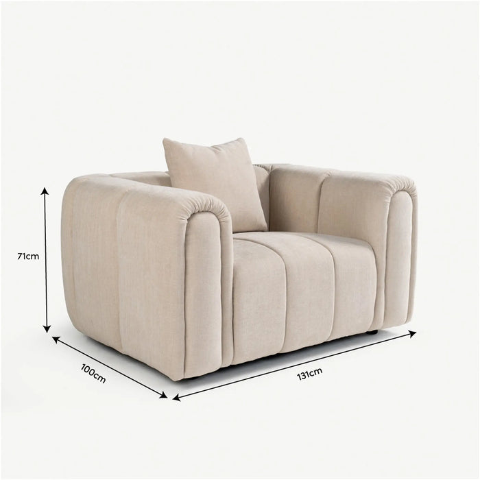 Nerla 1 Seater Sofa Beige