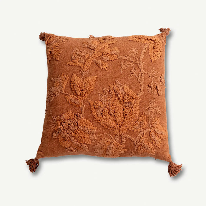 Reece Emb. Cushion W/ Tassles - 50x50cm