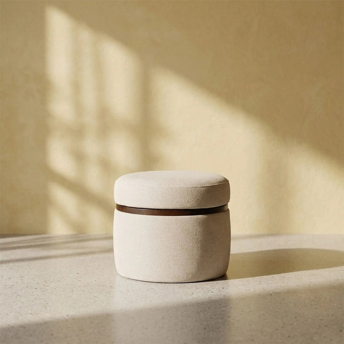 Rosaria Stool with Storage Beige