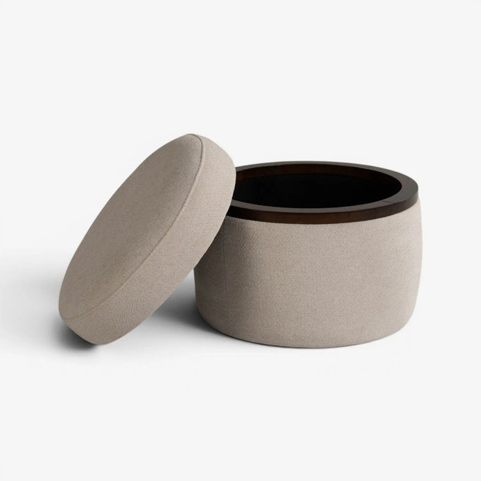 Rosaria Stool with Storage Beige