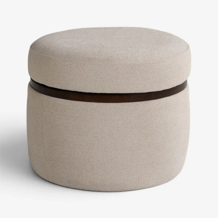 Rosaria Stool with Storage Beige