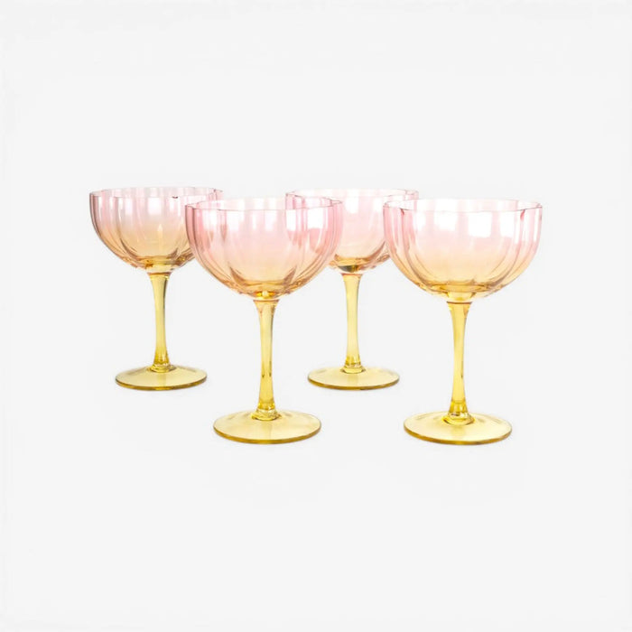 Safwa Glass Set of 4pcs - 230ml - Pink