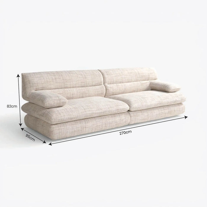 Salif 3 Seater Sofa Ecru