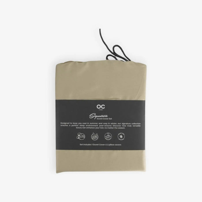 Signature Duvet Cover Set 160x200cm - Beige