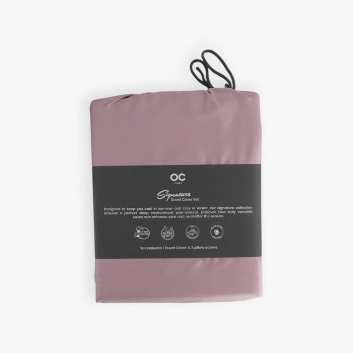Signature Duvet Cover Set 160x200cm - Pink