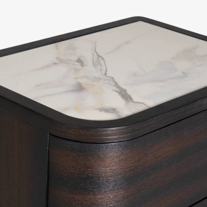 Trifon Left Bedside Table Brown
