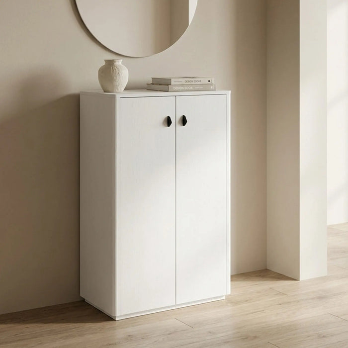 Yov 24-Pair Rotating Shoe Cabinet White