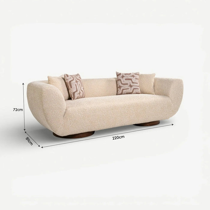 Odelia 3 Seater Sofa Cream