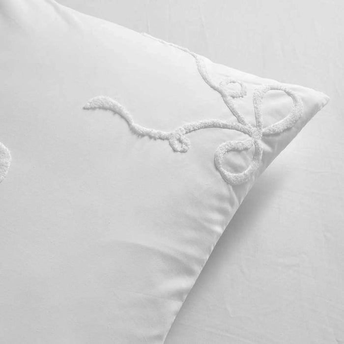 Bowknot  2-Piece Full Comforter Set 160X220Cm - White