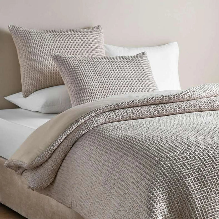 Brighton Textured 3-Piece King Comforter Set 240X260Cm - Beige