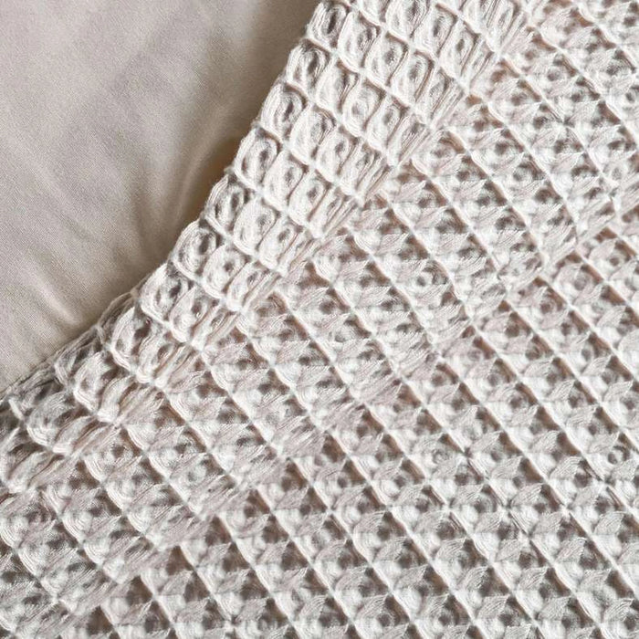 Brighton Textured 3-Piece Queen Comforter Set 200X240Cm - Beige
