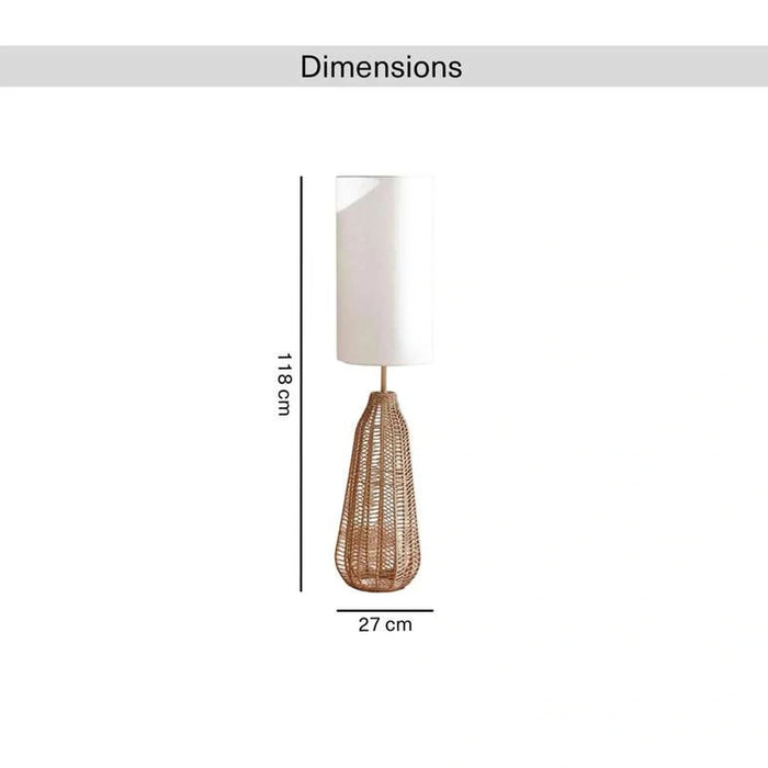 Cotter E27 Paper Rope Floor Lamp 27X118Cm - Natural Pan Home