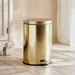 Daily Soft Close Metal Pedal Bin 20 L - Gold Pan Home