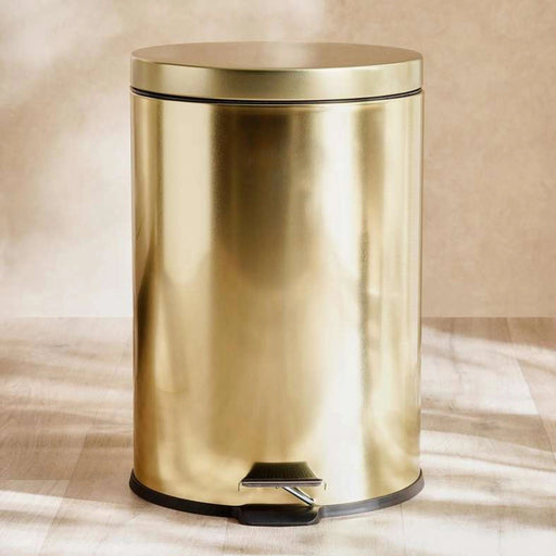 Daily Soft Close Metal Pedal Bin 20 L - Gold Pan Home