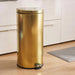 Daily Soft Close Metal Pedal Bin 36X30.2Xh62.5cm 30 L - Gold Pan Home