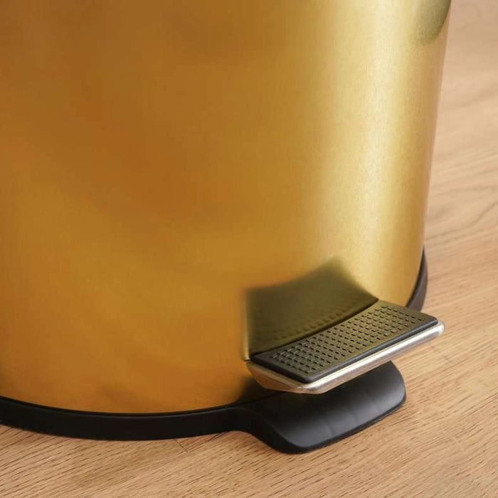 Daily Soft Close Metal Pedal Bin 36X30.2Xh62.5cm 30 L - Gold Pan Home