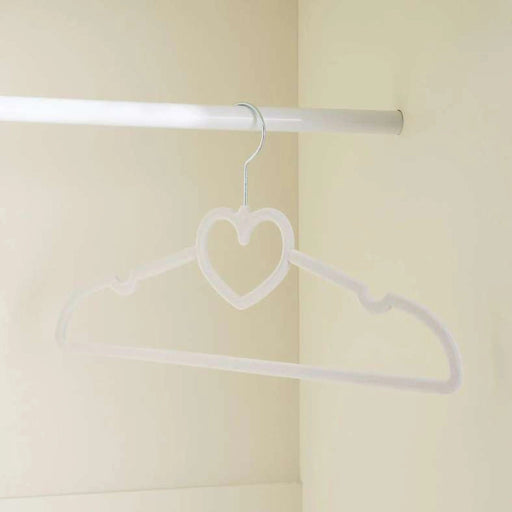 Giorgia Heart Cloth Hanger 10 Pcs - White Pan Home