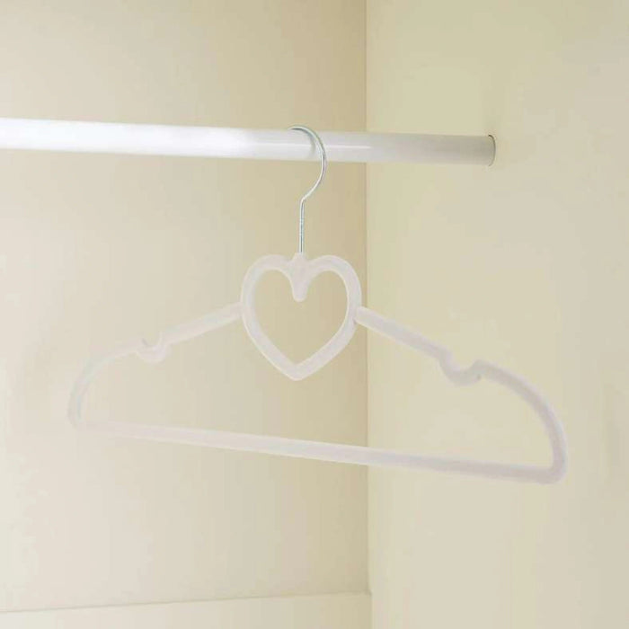 Giorgia Heart Cloth Hanger 10 Pcs - White Pan Home