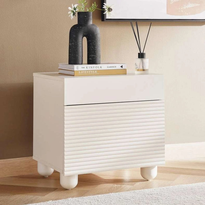 Haniya Night Stand - White
