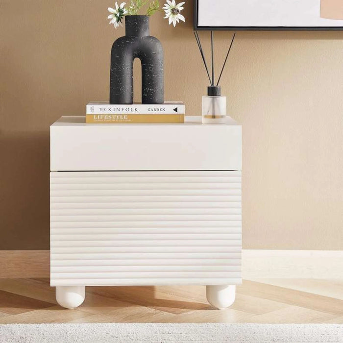Haniya Night Stand - White