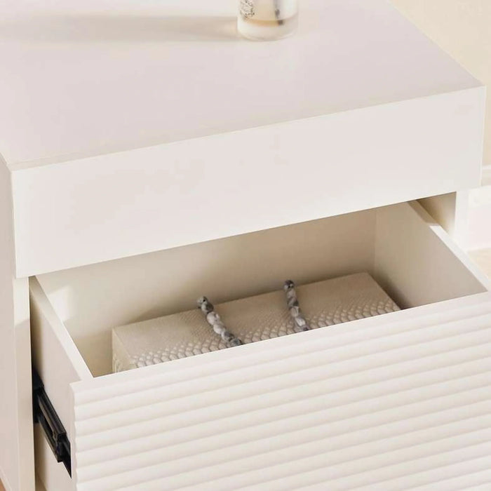 Haniya Night Stand - White
