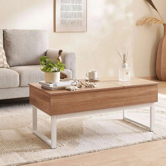 Kaci Lift Top Coffee Table - Natural White