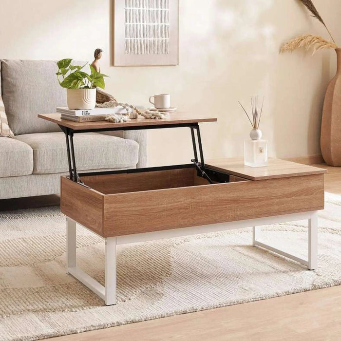 Kaci Lift Top Coffee Table - Natural White