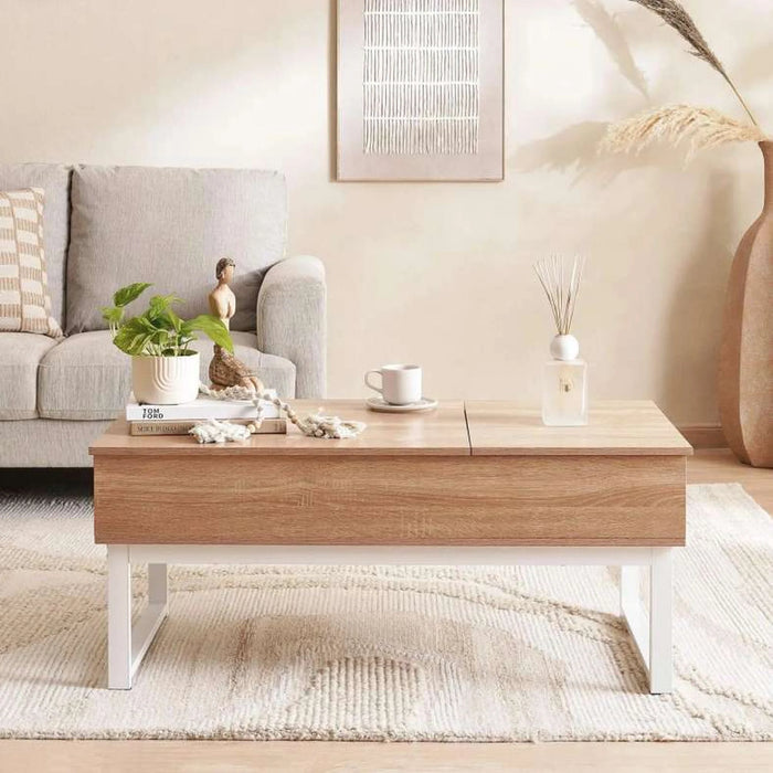 Kaci Lift Top Coffee Table - Natural White