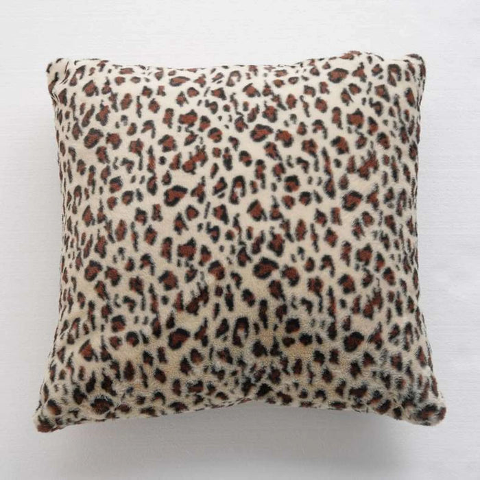 Leopard Down Alternative Filled Cushion 50X50Cm - Beige